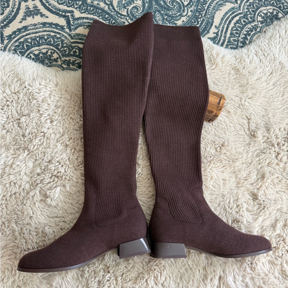 Chic Black Over-the-Knee Heeled Boots - Picture 7 of 16